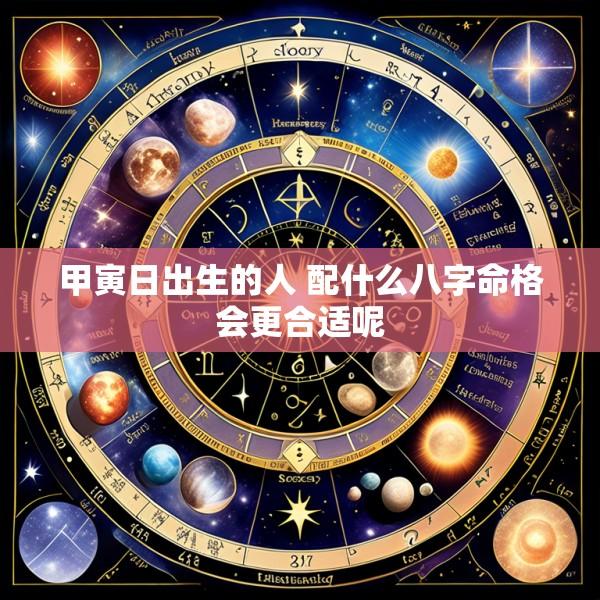 甲寅日出生的人 配什么八字命格会更合适呢