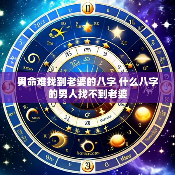 男命难找到老婆的八字 什么八字的男人找不到老婆