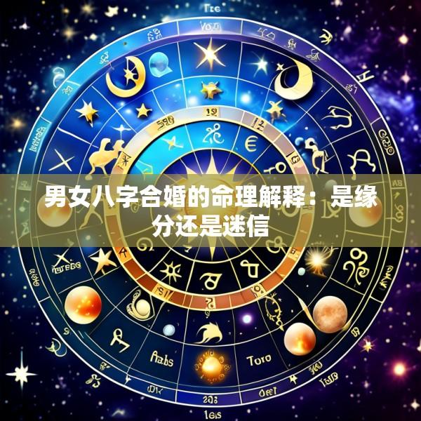 男女八字合婚的命理解释：是缘分还是迷信