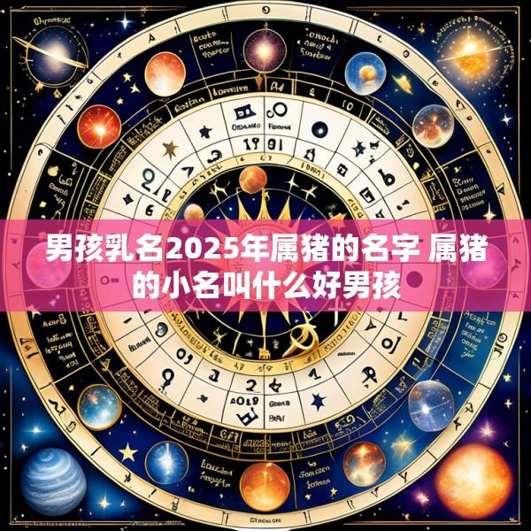 男孩乳名2025年属猪的名字 属猪的小名叫什么好男孩