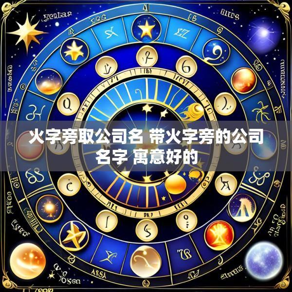 火字旁取公司名 带火字旁的公司名字 寓意好的