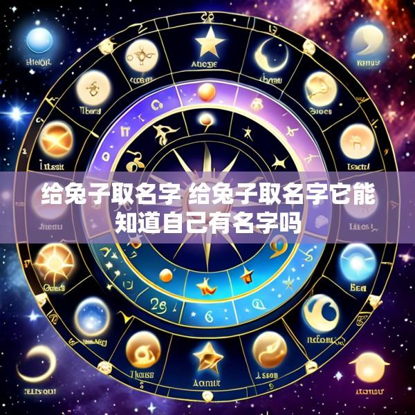 给兔子取名字 给兔子取名字它能知道自己有名字吗