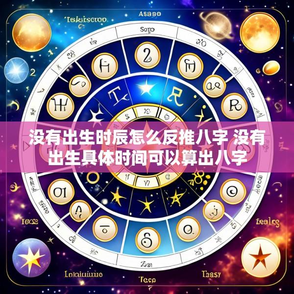 没有出生时辰怎么反推八字 没有出生具体时间可以算出八字