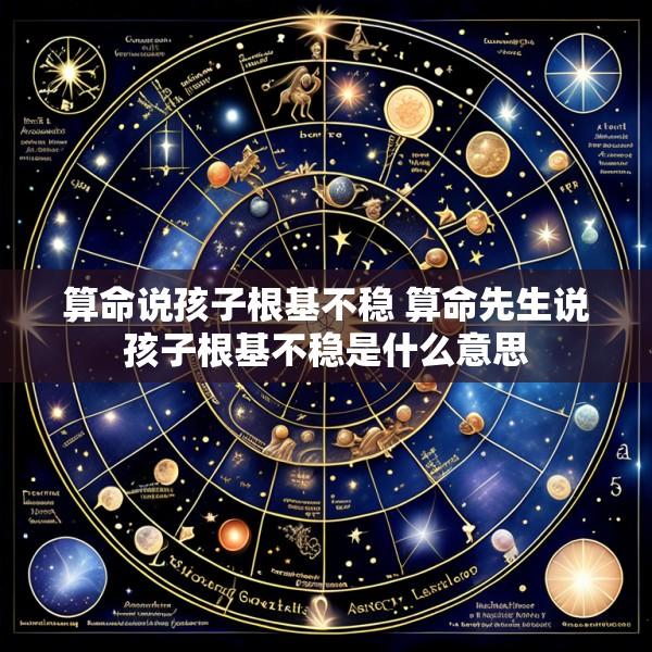 算命说孩子根基不稳 算命先生说孩子根基不稳是什么意思