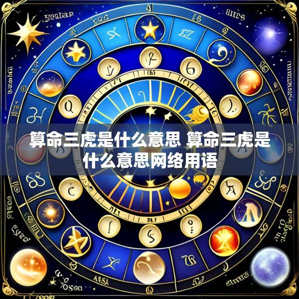算命三虎是什么意思 算命三虎是什么意思网络用语
