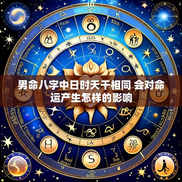 男命八字中日时天干相同 会对命运产生怎样的影响