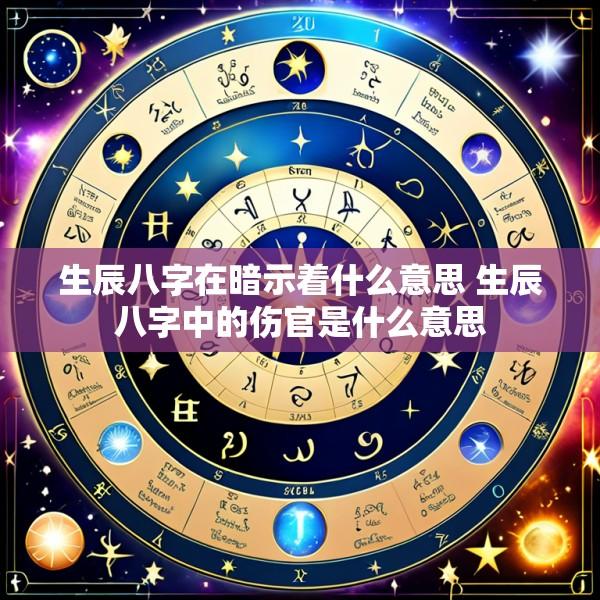 生辰八字在暗示着什么意思 生辰八字中的伤官是什么意思
