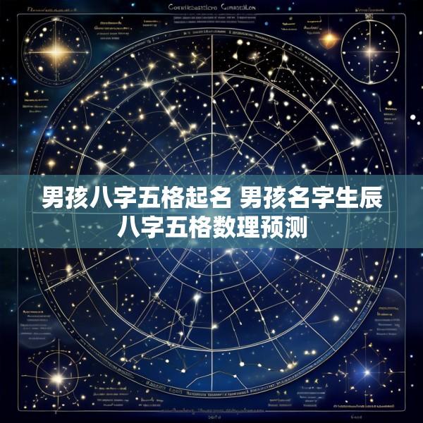 男孩八字五格起名 男孩名字生辰八字五格数理预测
