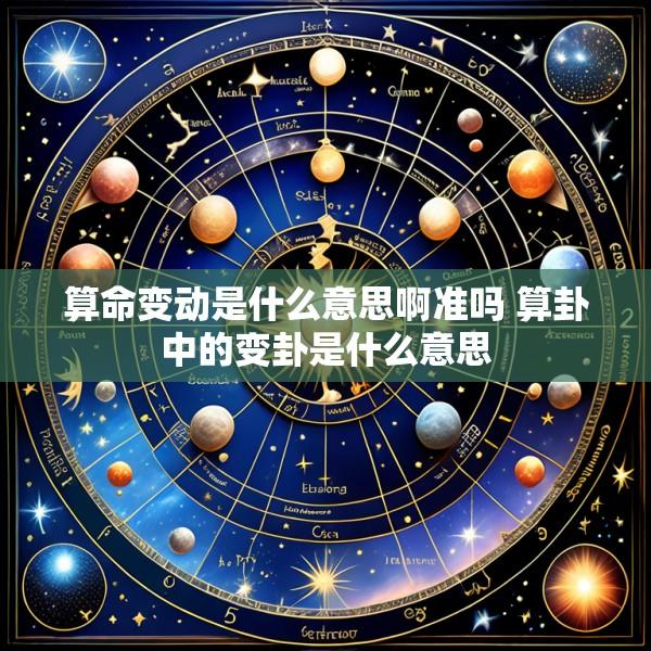 算命变动是什么意思啊准吗 算卦中的变卦是什么意思