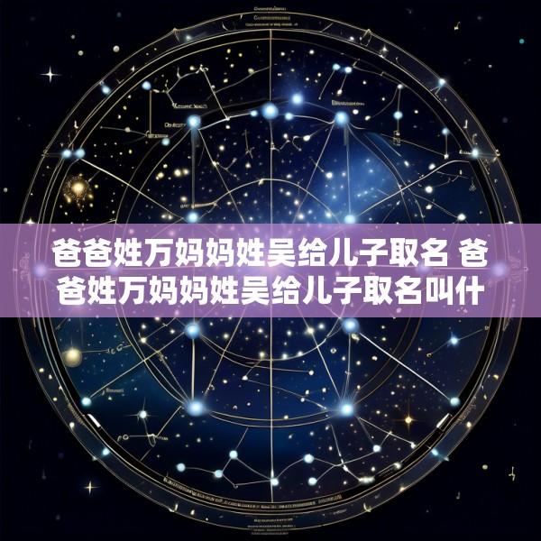 爸爸姓万妈妈姓吴给儿子取名 爸爸姓万妈妈姓吴给儿子取名叫什么