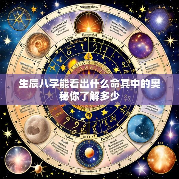 生辰八字能看出什么命其中的奥秘你了解多少
