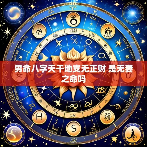 男命八字天干地支无正财 是无妻之命吗