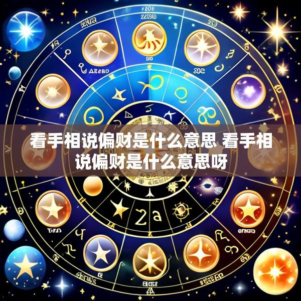 看手相说偏财是什么意思 看手相说偏财是什么意思呀