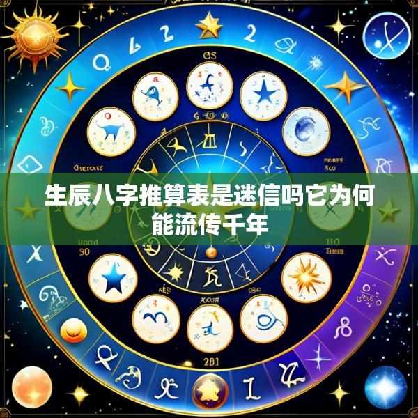 生辰八字推算表是迷信吗它为何能流传千年