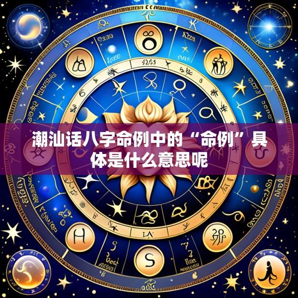潮汕话八字命例中的“命例”具体是什么意思呢