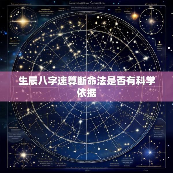 生辰八字速算断命法是否有科学依据