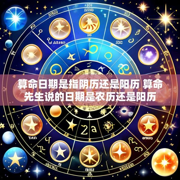 算命日期是指阴历还是阳历 算命先生说的日期是农历还是阳历