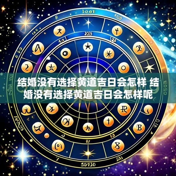 结婚没有选择黄道吉日会怎样 结婚没有选择黄道吉日会怎样呢