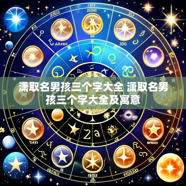 潇取名男孩三个字大全 潇取名男孩三个字大全及寓意