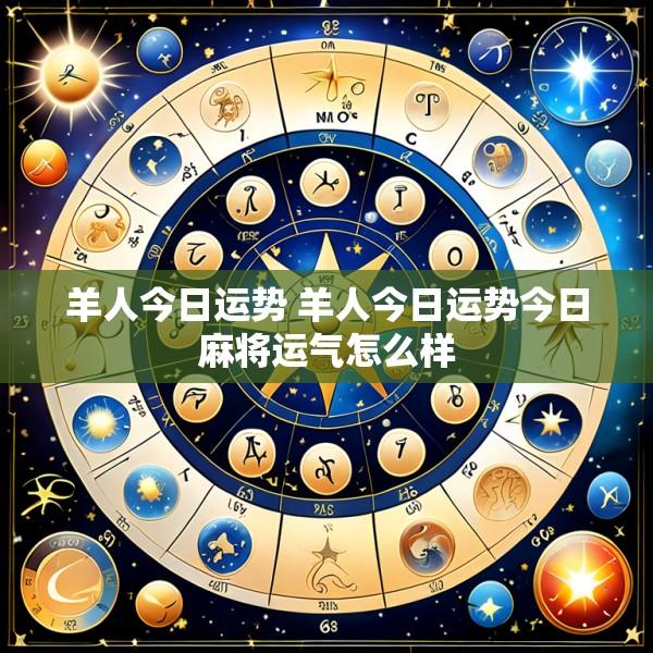羊人今日运势 羊人今日运势今日麻将运气怎么样