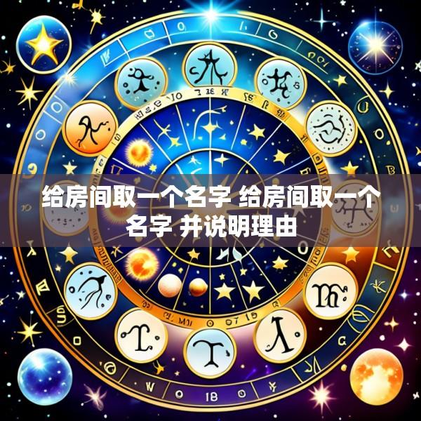 给房间取一个名字 给房间取一个名字 并说明理由