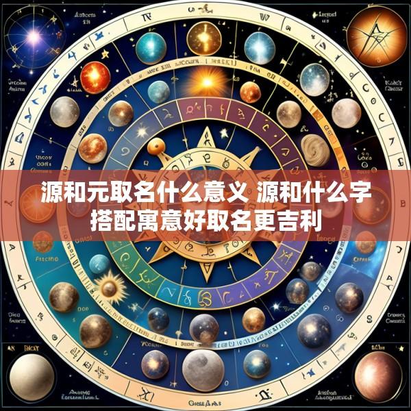 源和元取名什么意义 源和什么字搭配寓意好取名更吉利