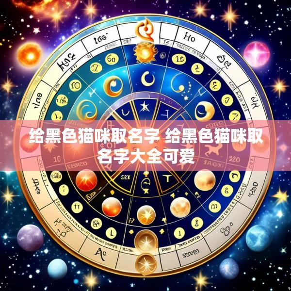 给黑色猫咪取名字 给黑色猫咪取名字大全可爱