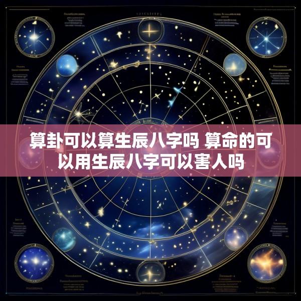 算卦可以算生辰八字吗 算命的可以用生辰八字可以害人吗