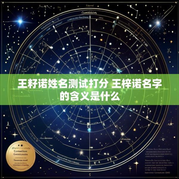 王籽诺姓名测试打分 王梓诺名字的含义是什么