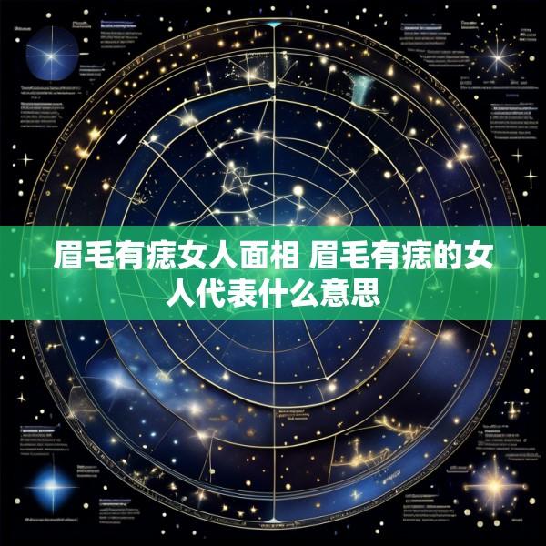 眉毛有痣女人面相 眉毛有痣的女人代表什么意思