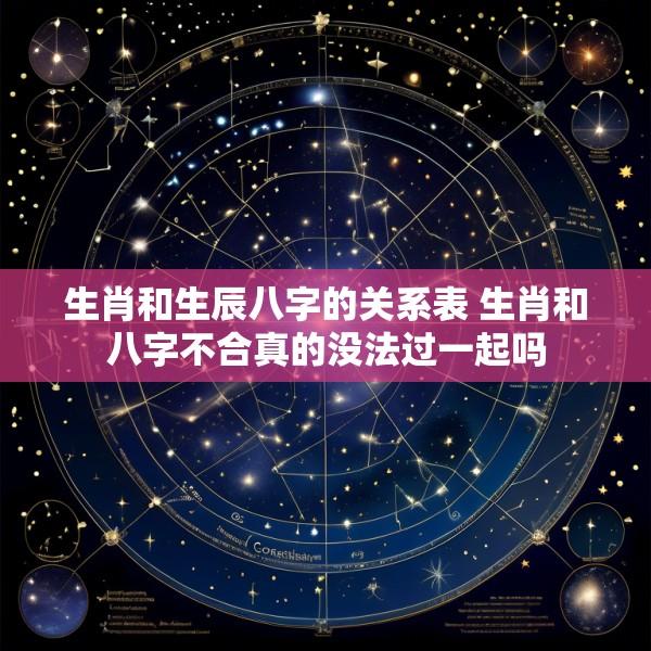 生肖和生辰八字的关系表 生肖和八字不合真的没法过一起吗