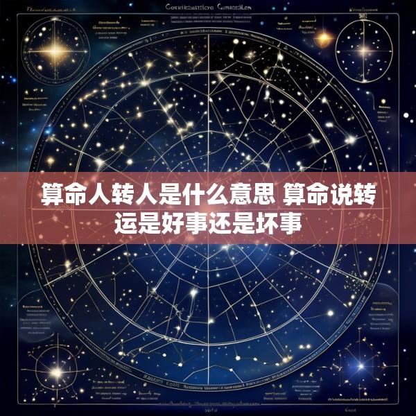算命人转人是什么意思 算命说转运是好事还是坏事