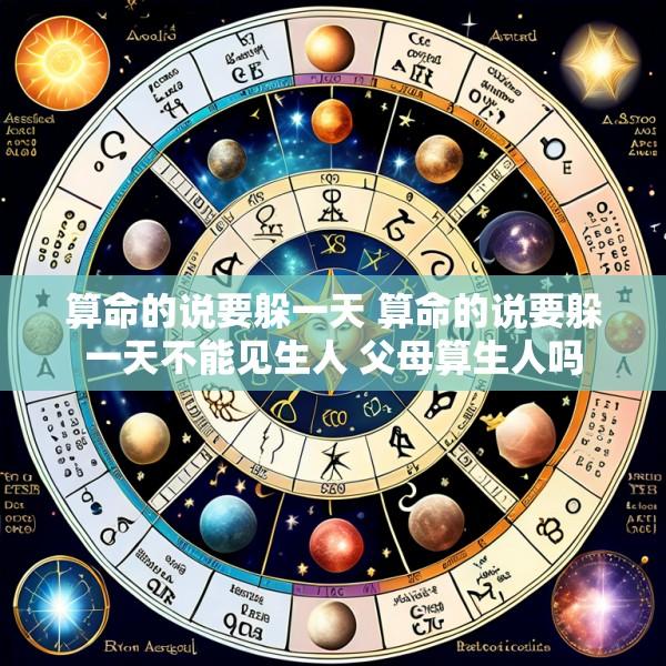 算命的说要躲一天 算命的说要躲一天不能见生人 父母算生人吗