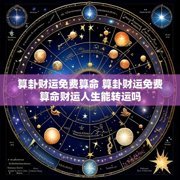 算卦财运免费算命 算卦财运免费算命财运人生能转运吗