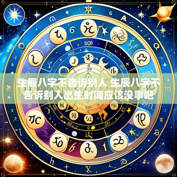 生辰八字不告诉别人 生辰八字不告诉别人出生时间应该没事吧