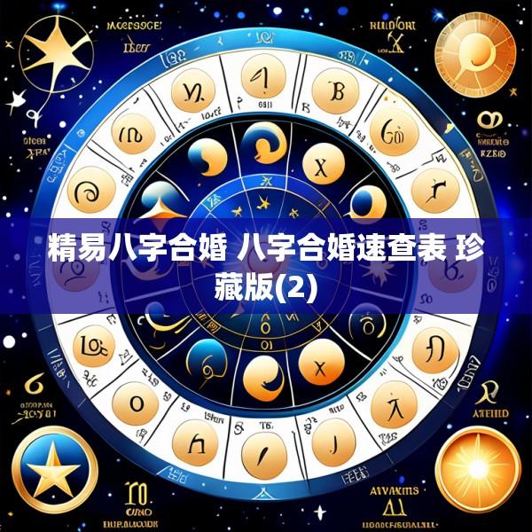 精易八字合婚 八字合婚速查表 珍藏版(2)