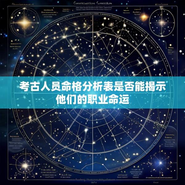 考古人员命格分析表是否能揭示他们的职业命运