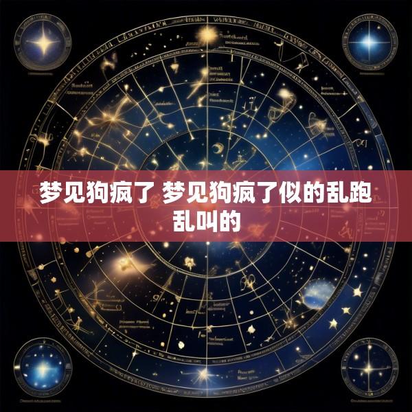 梦见狗疯了 梦见狗疯了似的乱跑乱叫的