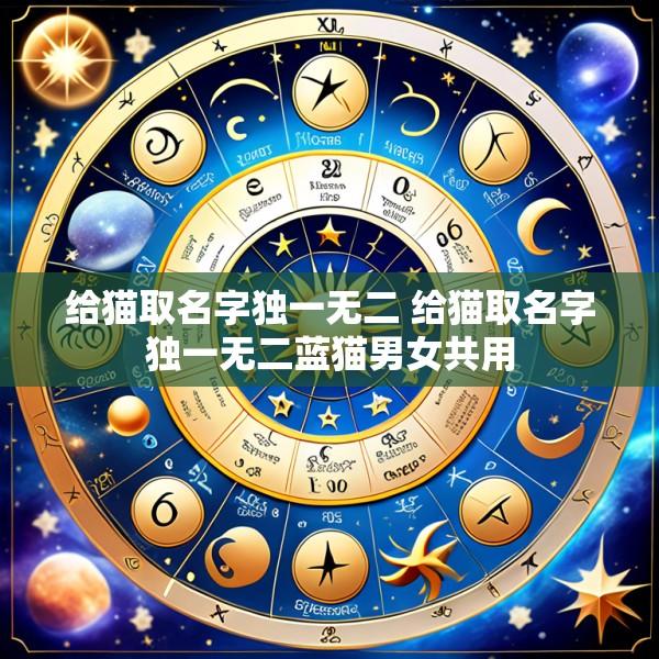 给猫取名字独一无二 给猫取名字独一无二蓝猫男女共用