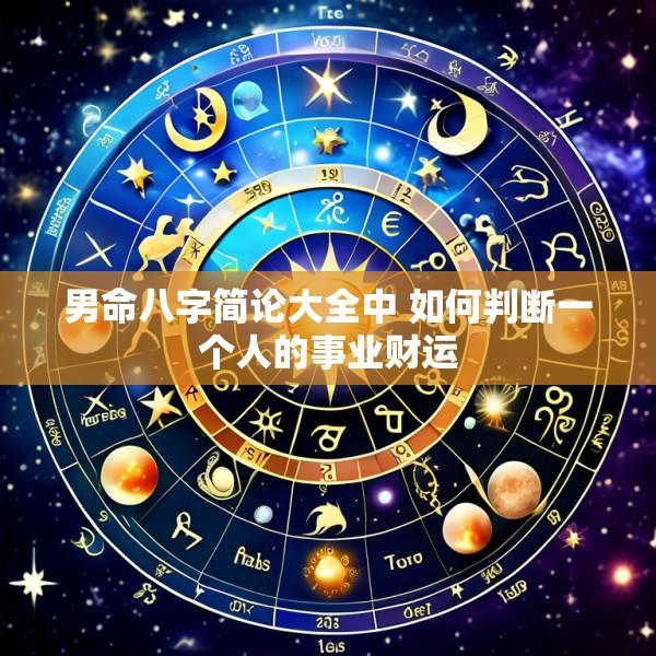 男命八字简论大全中 如何判断一个人的事业财运