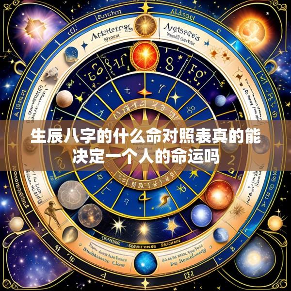生辰八字的什么命对照表真的能决定一个人的命运吗