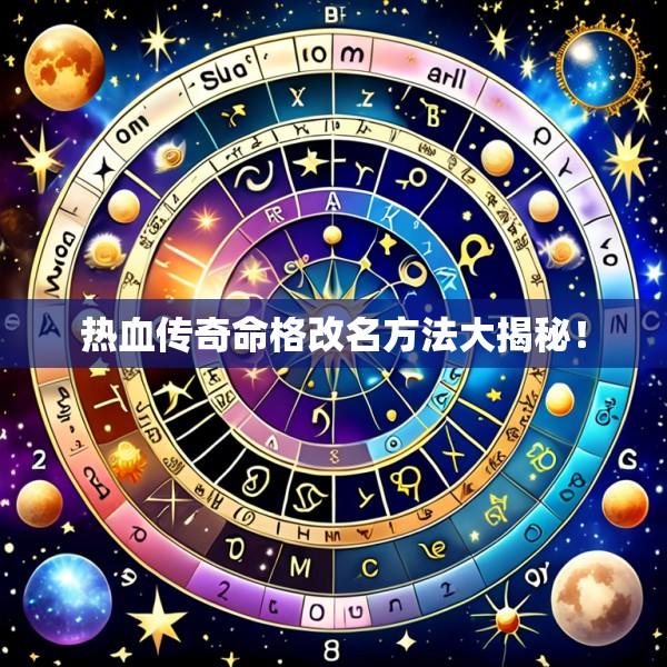 热血传奇命格改名方法大揭秘！