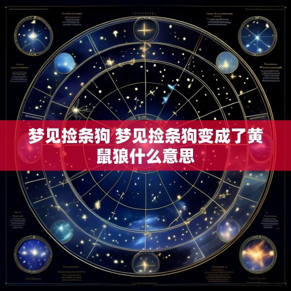 梦见捡条狗 梦见捡条狗变成了黄鼠狼什么意思