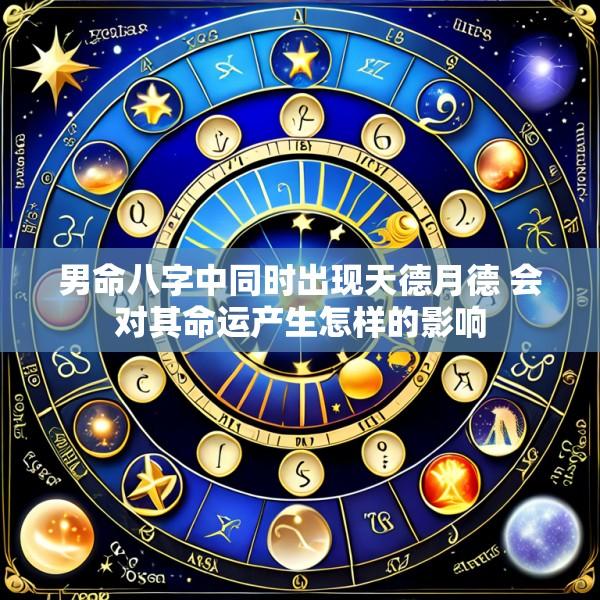 男命八字中同时出现天德月德 会对其命运产生怎样的影响