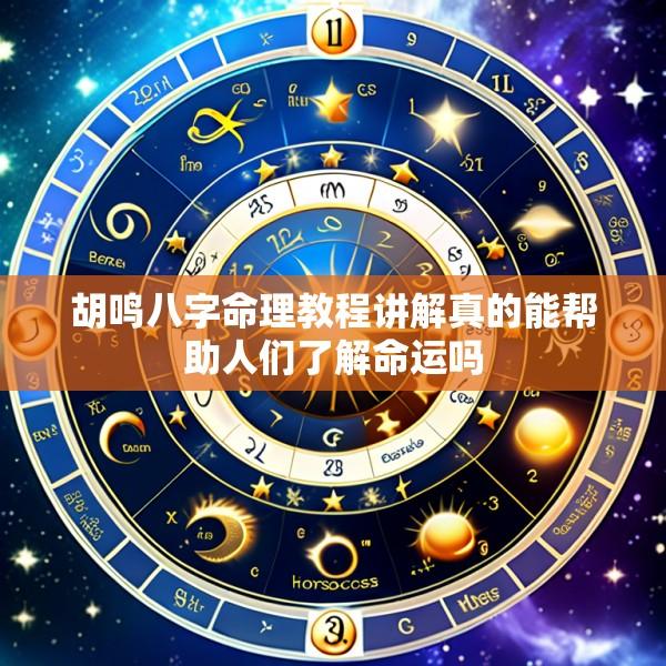 胡鸣八字命理教程讲解真的能帮助人们了解命运吗