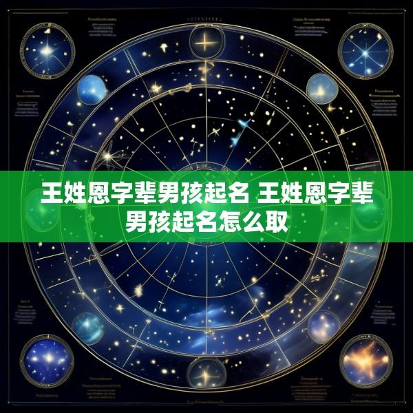 王姓恩字辈男孩起名 王姓恩字辈男孩起名怎么取
