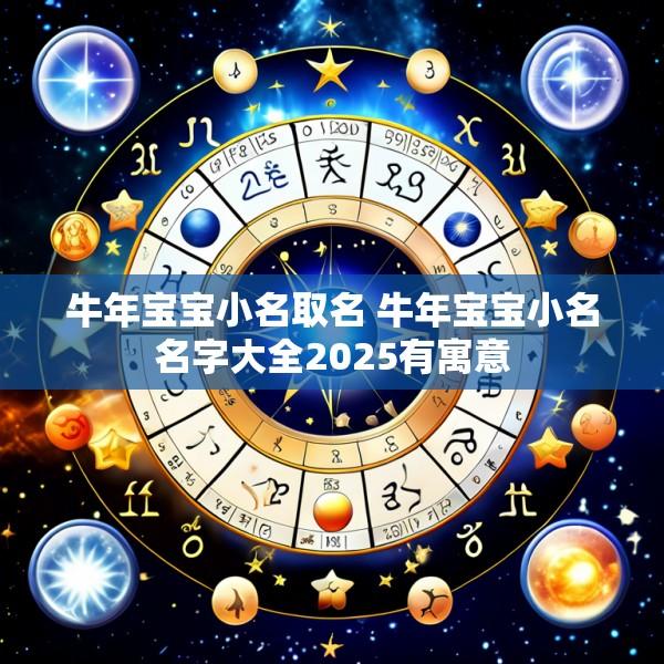 牛年宝宝小名取名 牛年宝宝小名名字大全2025有寓意
