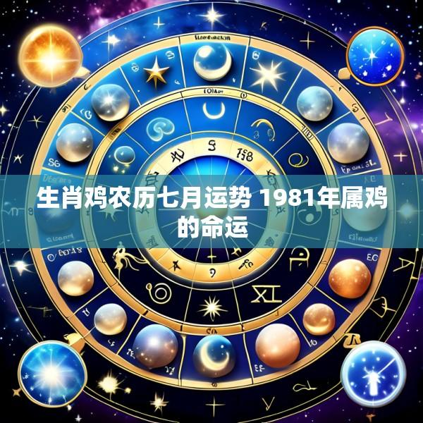生肖鸡农历七月运势 1981年属鸡的命运