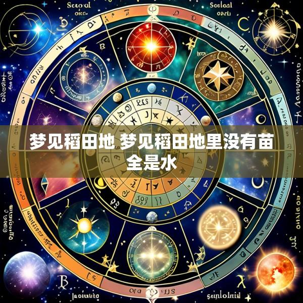 梦见稻田地 梦见稻田地里没有苗全是水