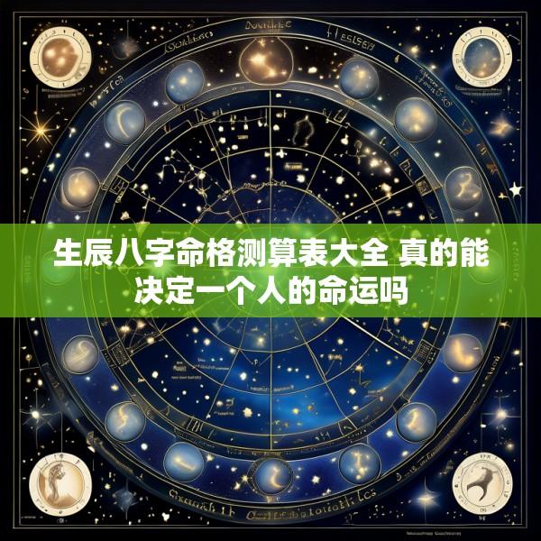 生辰八字命格测算表大全 真的能决定一个人的命运吗